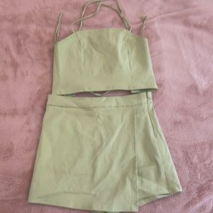 green skort and tank set